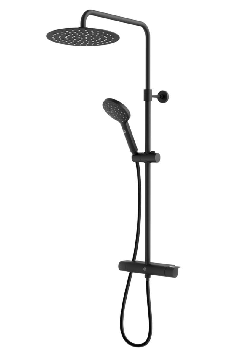 Takdusjpakke Estetic Round med termostat, Gustavsberg - Takdusjpakke Estetic Round Ø250mm matt svart