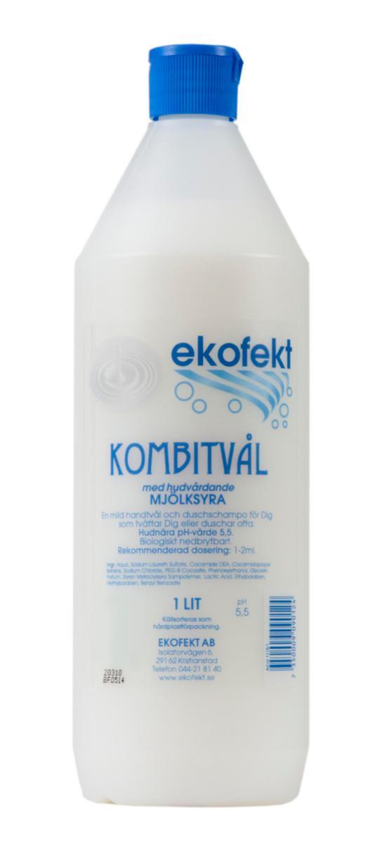 Hånd- og dusjsåpe Ekofekt Kombisåpe - Dusjsåpe/sjampo Kombitvål Ekofekt 1L