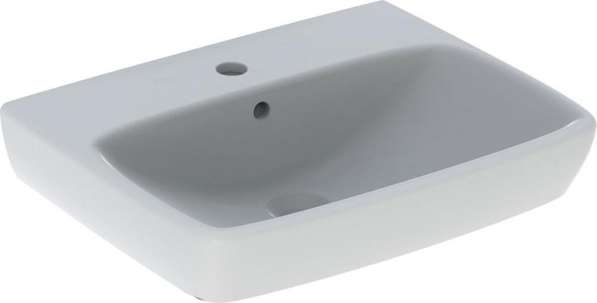 Servant Selnova Square 550 x 440 mm m/overløp, Geberit - Geberit Selnova Square servant 55x44cm m/overløp for bolter