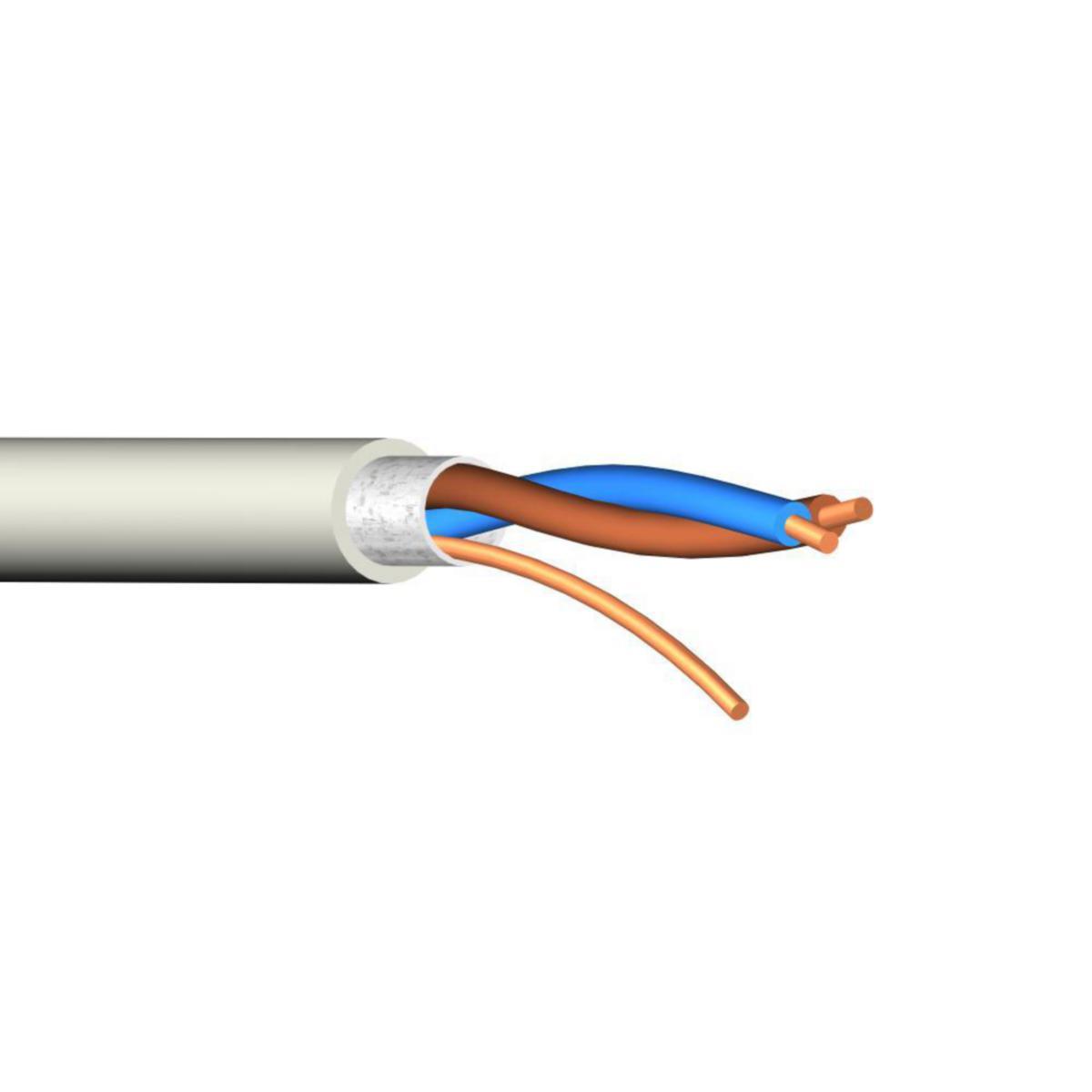 Alarmkabel Nexans IFLI 250 V Alsecure - Kabel brannalarm IFLI 2X1+J revolvert 500 m trommel