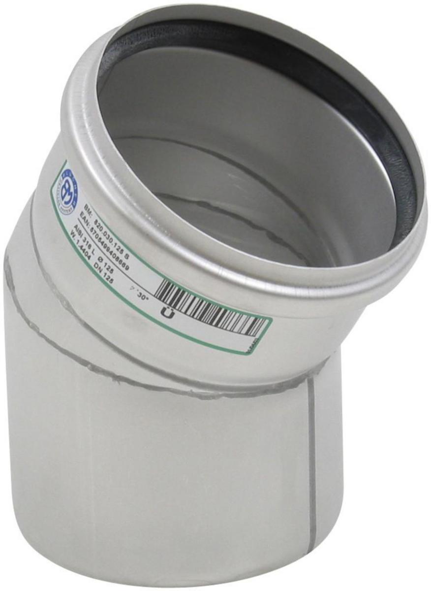Bend 30°, AISI 316L, Europipe - 125 mm x 30°' Europipe bend AISI 316L