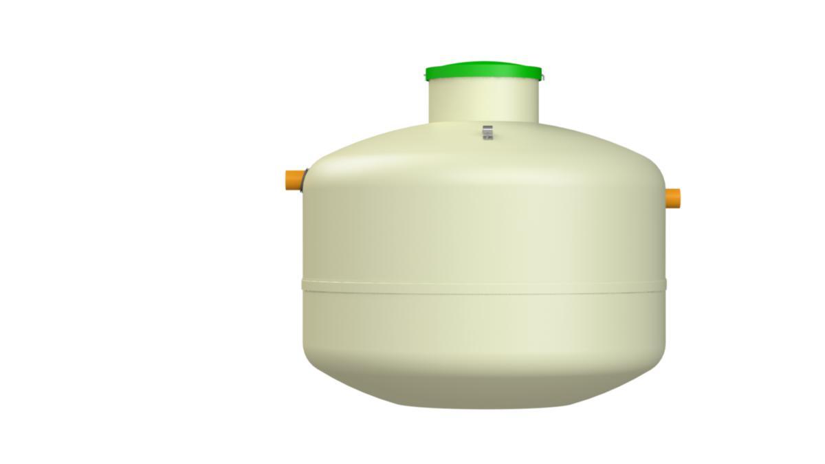 Slamavskiller stående Baga, Kingspan - 3m3 Baga Slamavskiller stående 2000 x 1800 Kingspan