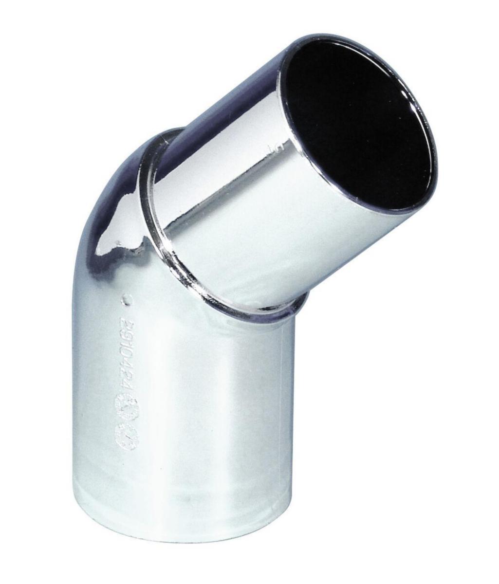 Bend 45°, innstikk spissende PP krom, Purus - 32 mm x 45° albu m/1 muffe fkr.