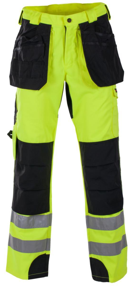 Håndverksbukse BS Dokka HiVis kl.1 gul/svart - Håndverksbukse BS Dokka HiVis kl.1 gul/sva str C50