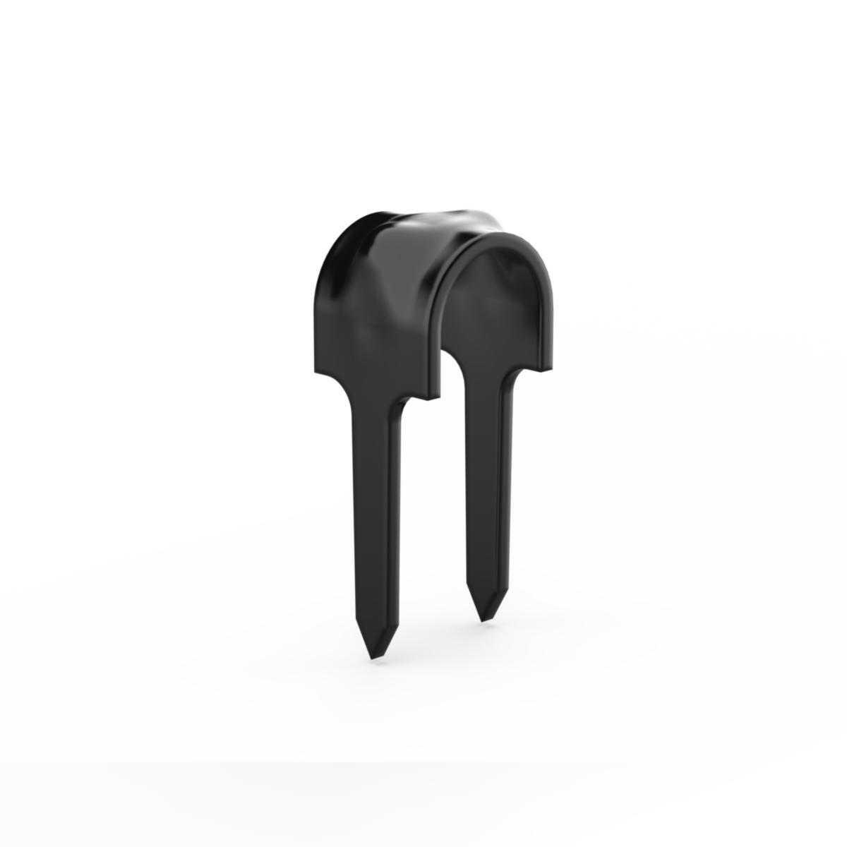 Klammer to-stift plastbelagt sort - LETTI KLAMMER 14-2B/16 PS