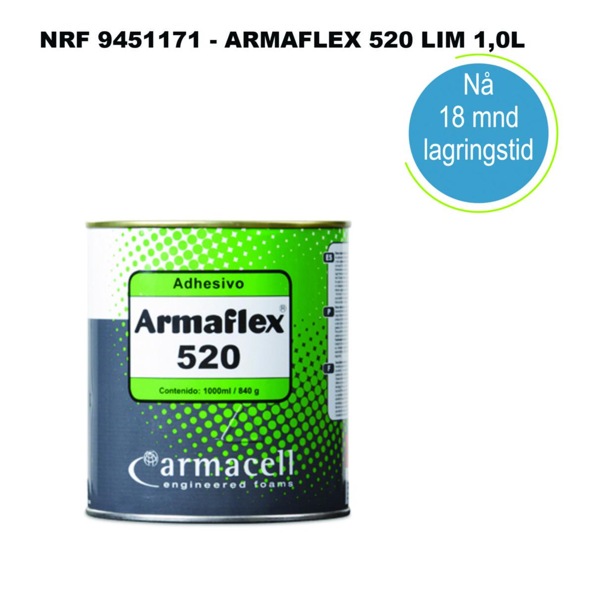 Lim Armaflex 520 - 1 ltr AF - lim 520. ( 12 stk/krt) -SFT-OBSLISTE