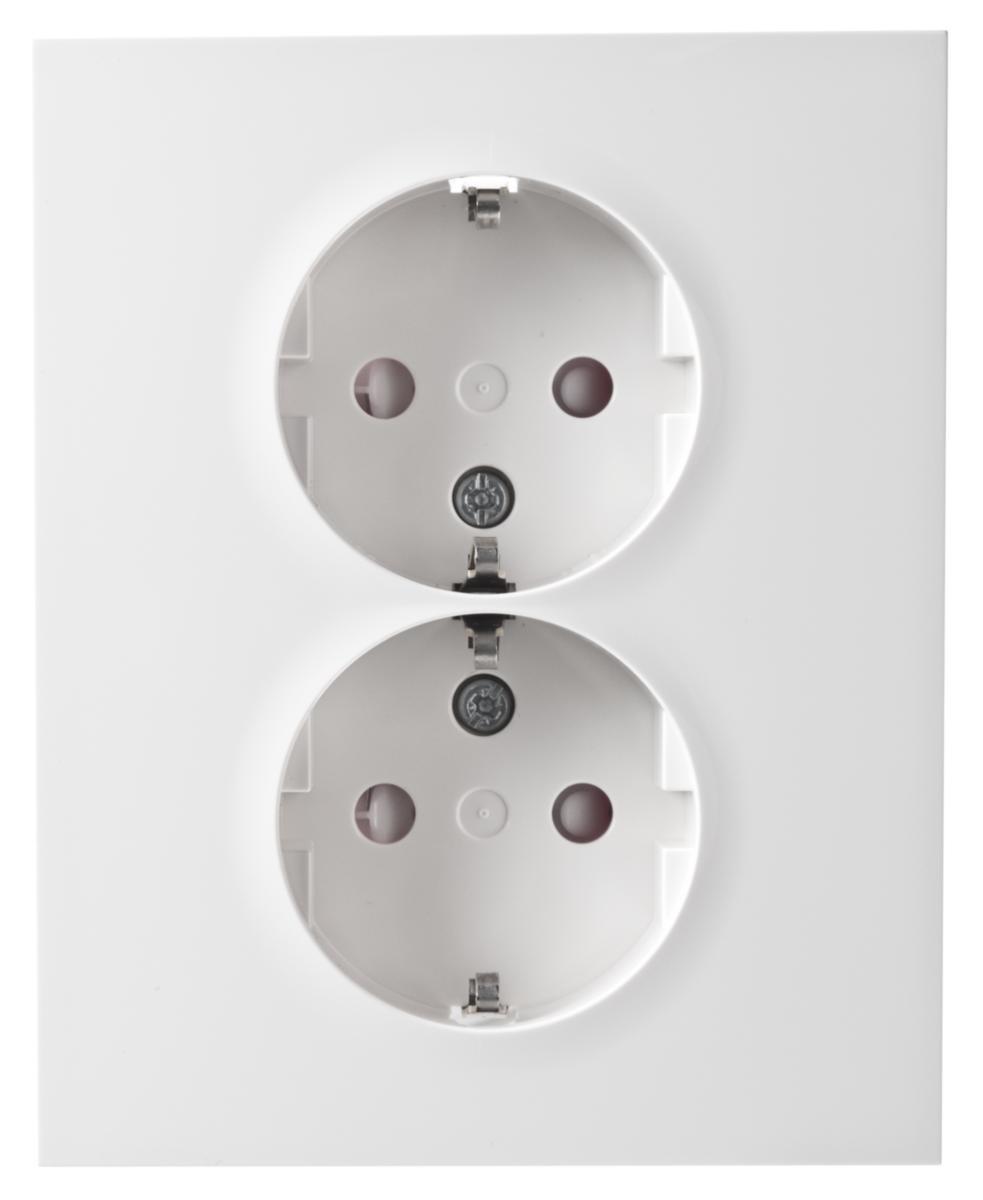 Stikkontakt Elko Plus dobbel - Dobbel stikk plus i m/jPH 