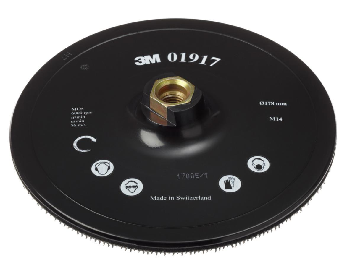 Bakplate til overflatebehandlingsrondeller DH-AC, 3M™ - Bakplate rondell DH-AC 3M Ø127mmxM14