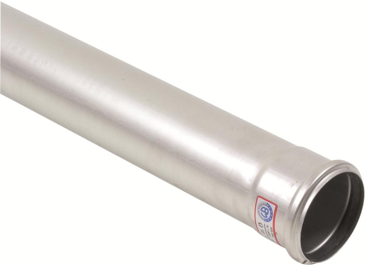 Rør med 1 muffe, AISI 316, Europipe - 75 x 2000 mm Europipe rør m/1 muffe. AISI 316L