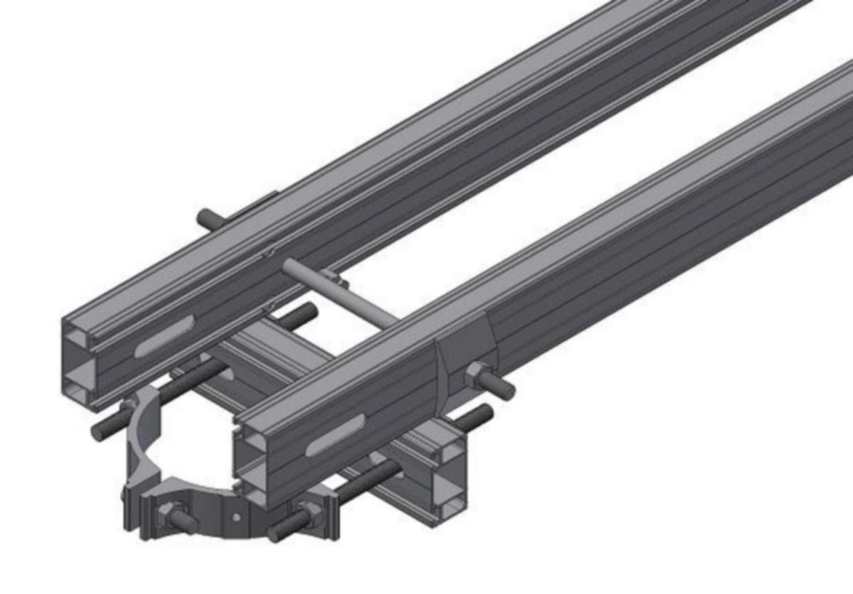 Transformatorbruer El-Tjeneste i Aluminium H-Mast m/klave - Trafobru aluminum TRBE2S med endebjelker nevf norm