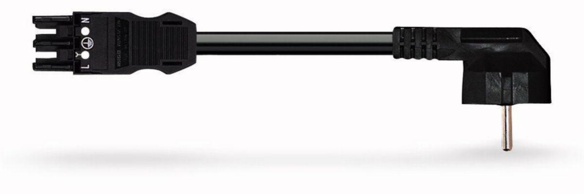 Kabel Wago Schuko plugg - Kbl 2m 3X1.5 Schuko plugg S