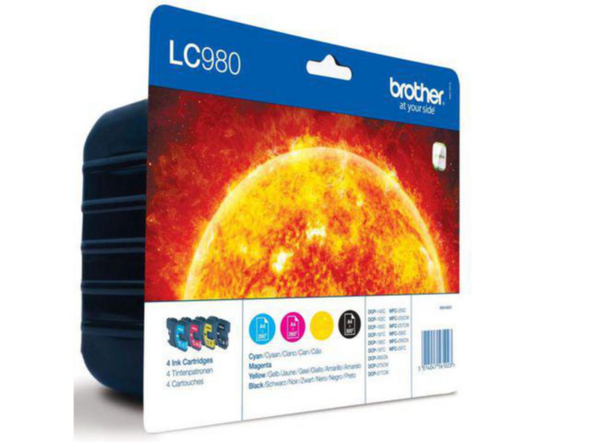 Blekk LC980 Value Brother multipakke 4 stk - Blekk LC980 Value Brother multipakke 4 stk