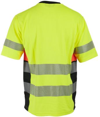 T-skjorte BS Gjøvik HiVis kl.3 gul/sva str XL