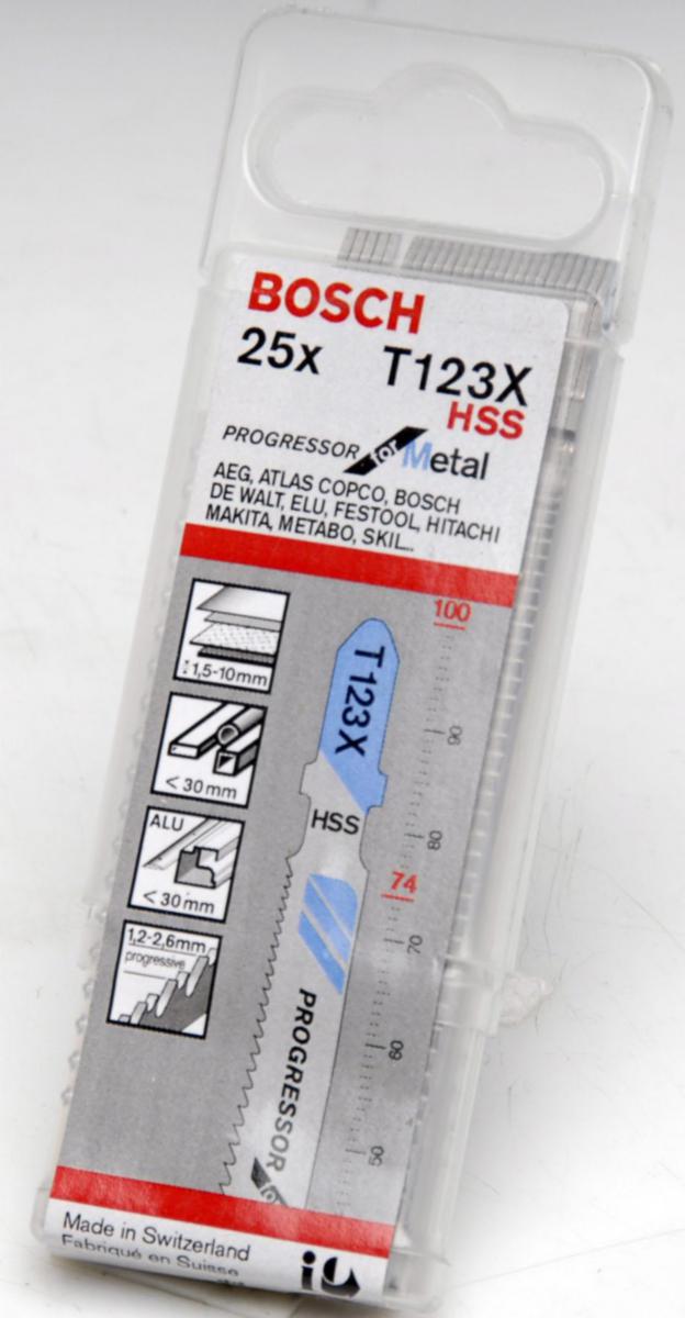 Stikksagblad Bosch T 123 X HSS - Stikksagblad T 123 XF Bosch Progressor Metal 25pk