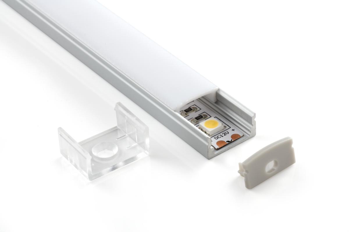 Aluminium LED-profil Aneta Lighting Scanstrip SLIM - Scanstrip SLIM sort 1,8m LED-p