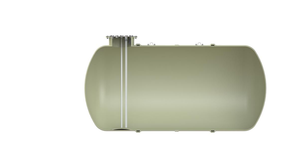 Oljetank for nedgraving, Kingspan - 6.000 ltr. Olje/Dieseltank 1600 x 3450 mm Kingspan