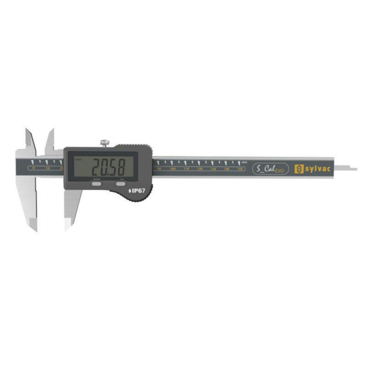 Skyvelære digitalt Sylvac Evo Basic Diesella - SKYVELÆR DIGITALT 150MM SYLVAC S_CAL EVO BASIC IP67 4X1,4MM