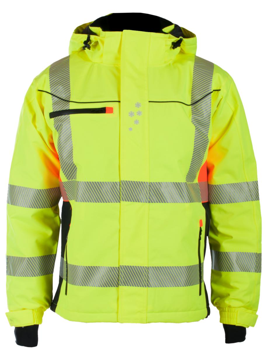 Vinterjakke BS Gjøvik allværs HiVis kl.3 - Vinterjakke allværs BS Gjøvik HiVis kl.3 gul/sva str L