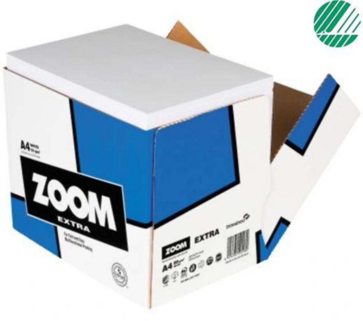 Kopipapir Zoom Extra A4 80g løspakket - Kopipapir Zoom Extra A4 80g løspakket 2500 stk