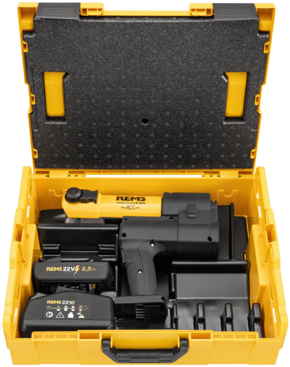Pressmaskin Rems Akku-Press E22V - Pressmaskin Akku-Press E22V Rems ACC Basic-Pack stålkasse