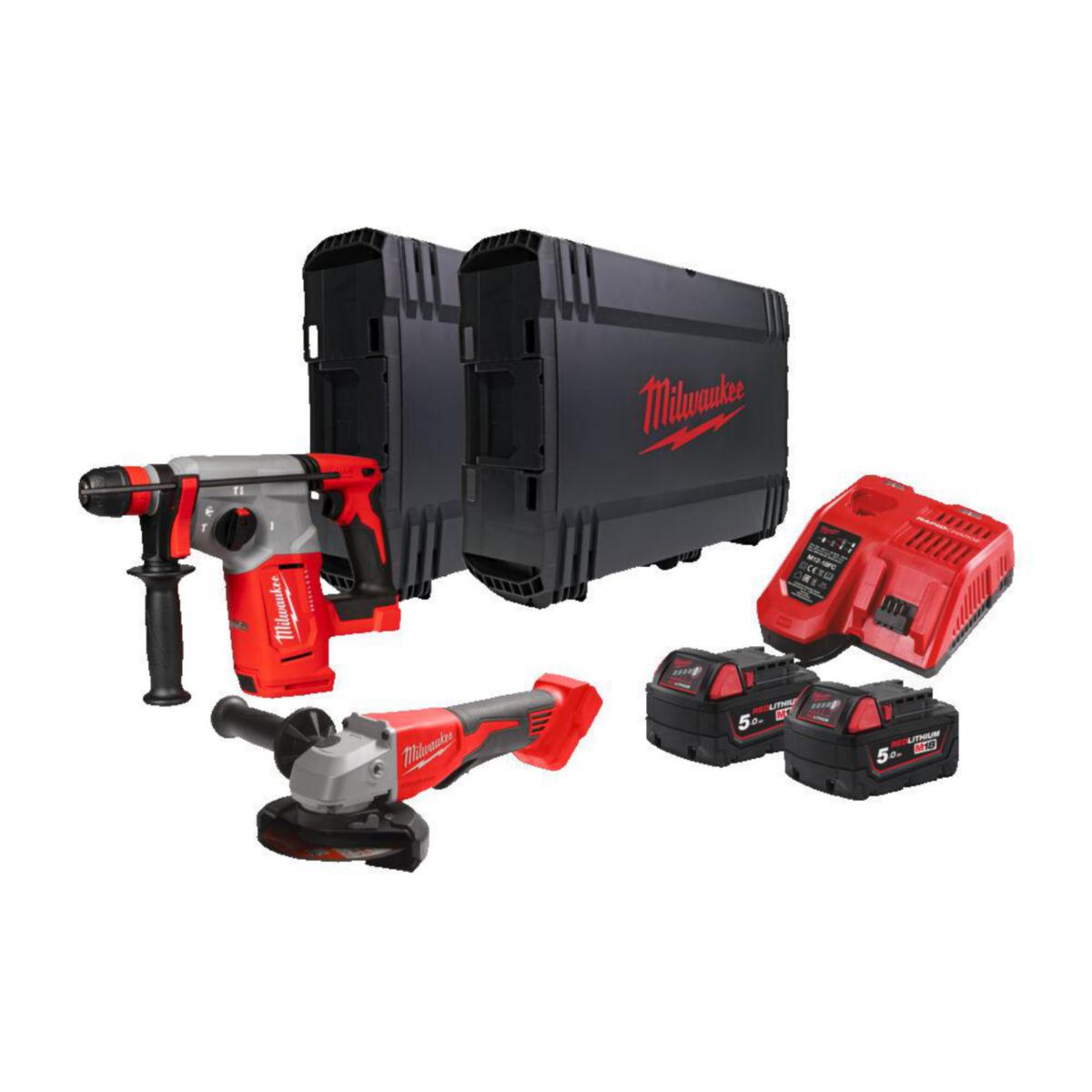 Kombipakke Milwaukee M18 BLPP2G-502X - Kombipakke M18 BLPP2G-502X Milwaukee 18V
