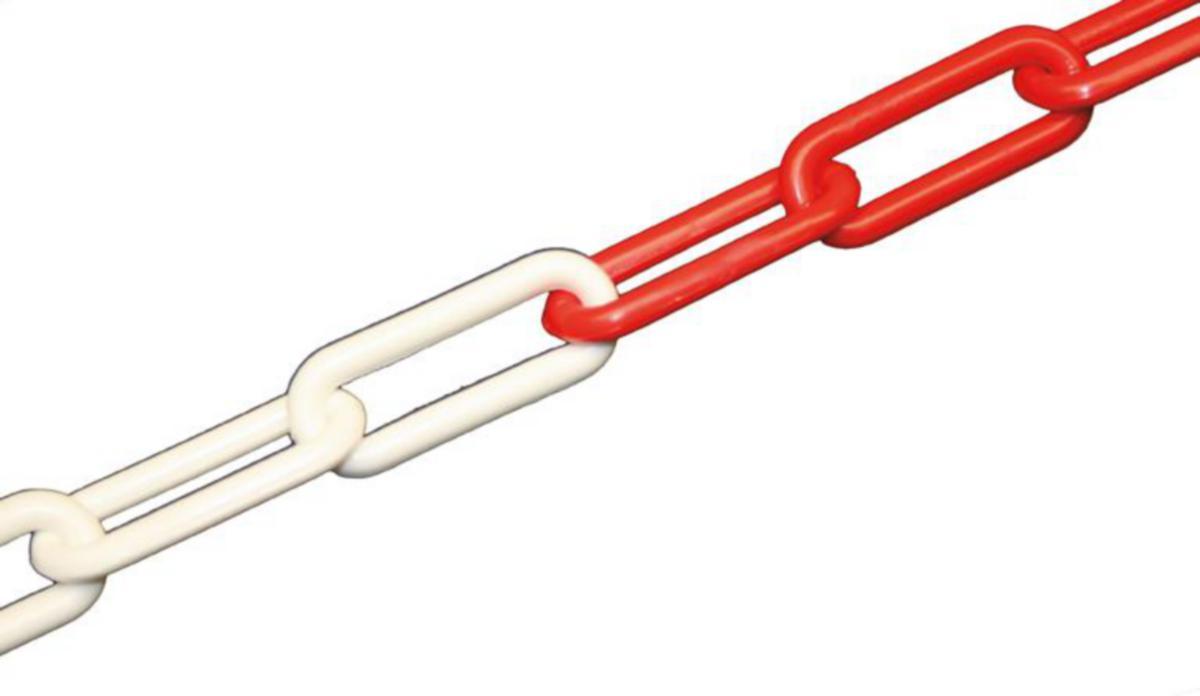 Plastkjetting - Kjetting plast John Dahle 6mm rød/hvit
