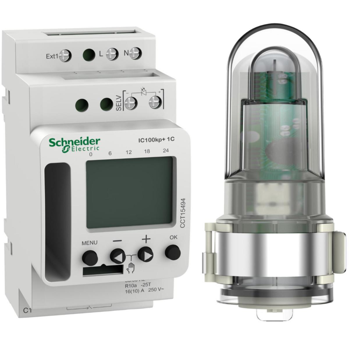 Skumringsrelè Schneider - IC100kp+ 1k SMART skumr.rele