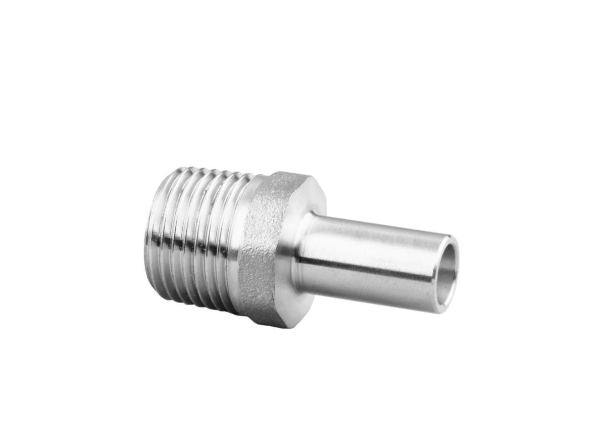 Overgangsnippel A-press forkrommet - 12mm overg.nippel 3/8" utv.gj. A-press forkrommet