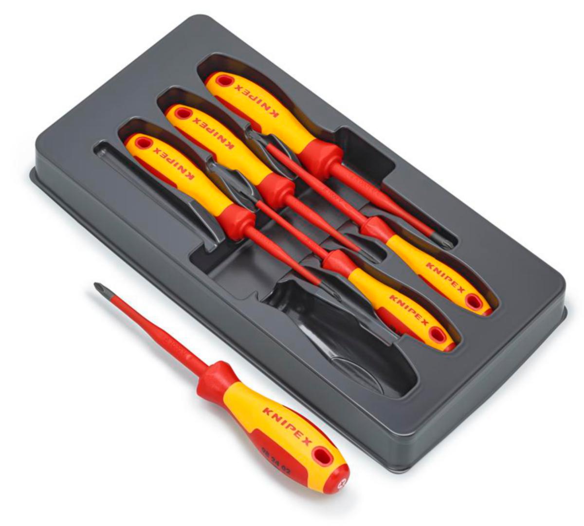 Skrutrekkersett Knipex 002012 V04 1000V - Skrutrekkersett 002012 V04 Knipex 6 deler SL/PH/PZ 1000V