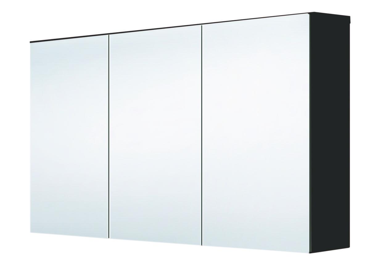 Speilskap Fovere matt svart, a-collection - a-coll Fovere speilskap B100 matt svart m/glasshyller