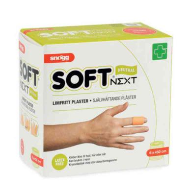 Plaster Snøgg Soft Next 6cmX4.5m limfritt nøytral