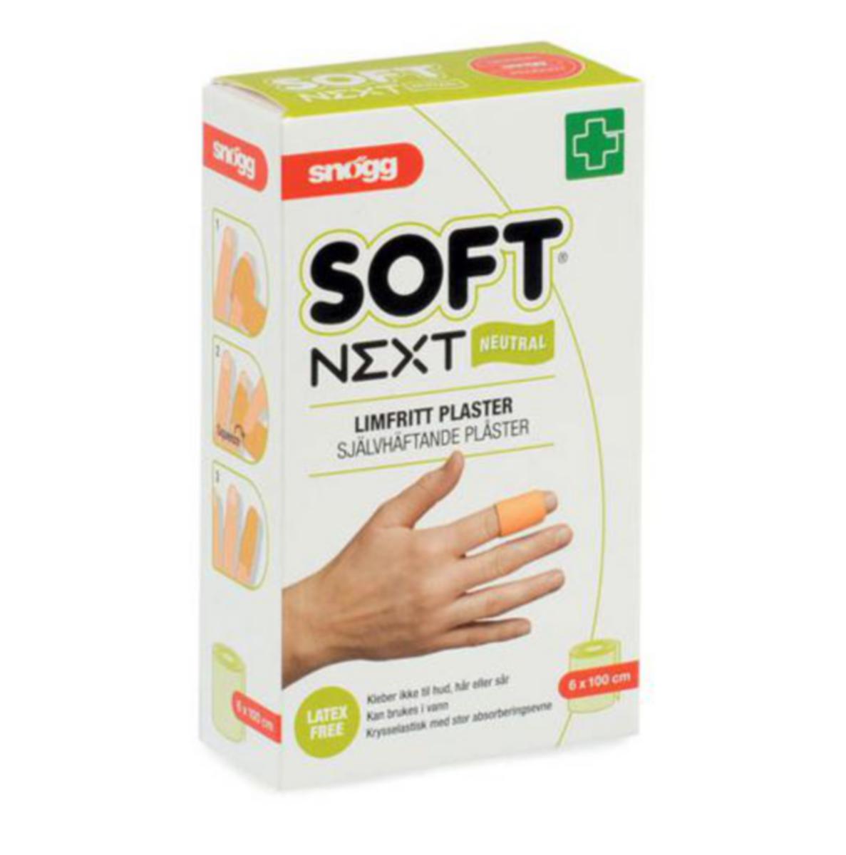 Plaster limfritt Snøgg® Soft NEXT naturell - Plaster Snøgg Soft Next 6cmX1m limfritt nøytral