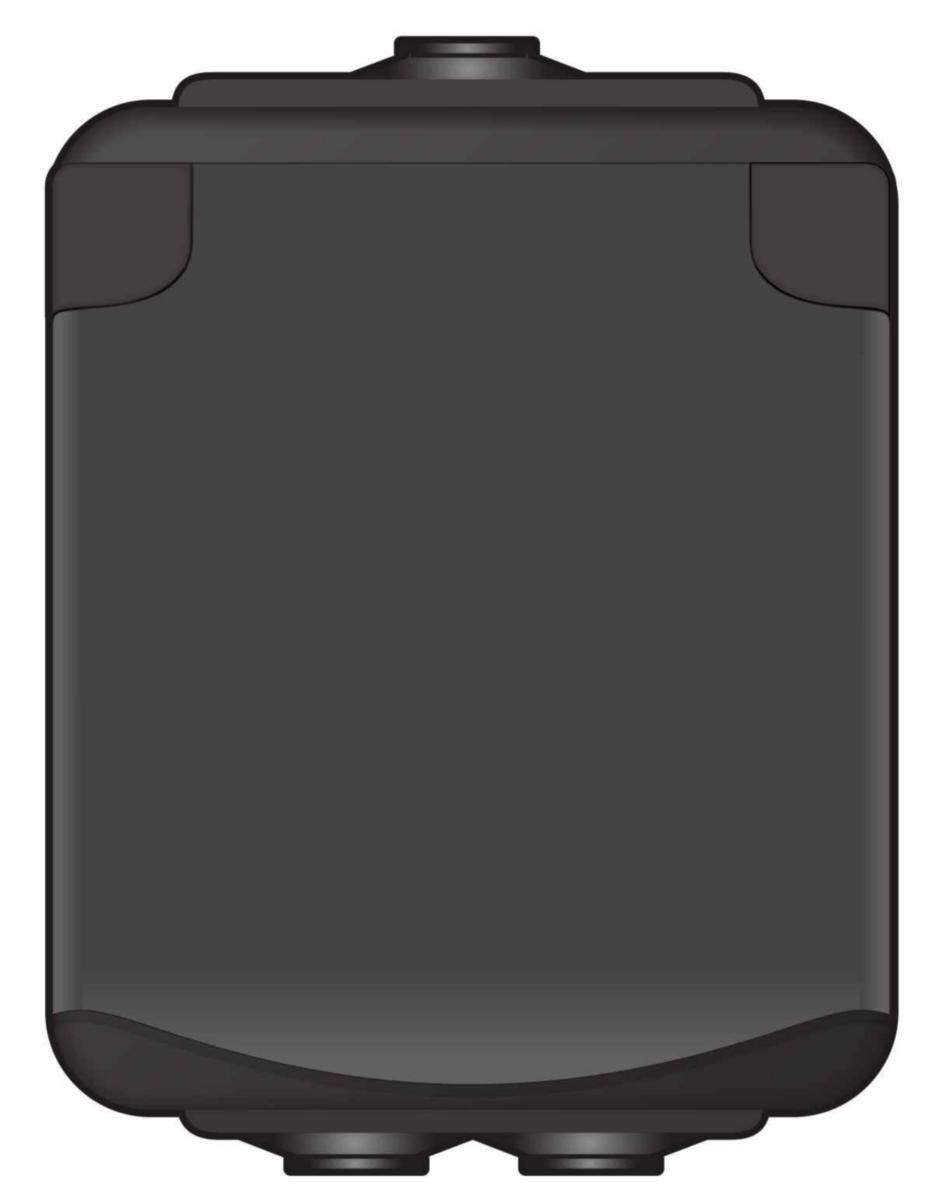 Stikk Enkel AquaBest IP44 - Enkel stikkontakt Sort