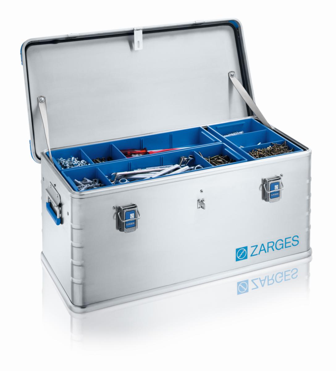 Aluminiumskasse Zarges E1 m/bakker - Aluminiumskasse E1 m/bakker Zarges 80X40X34cm 40708B