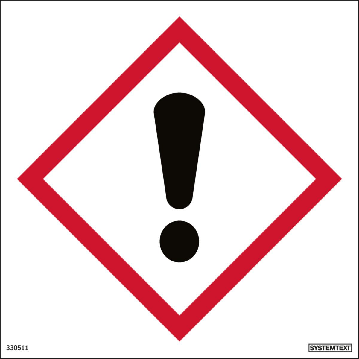 Skilt Systemtext Faresymbol - Helsefare - Skilt Faresymbol Helsefare Systemtext 210x210mm Magnet
