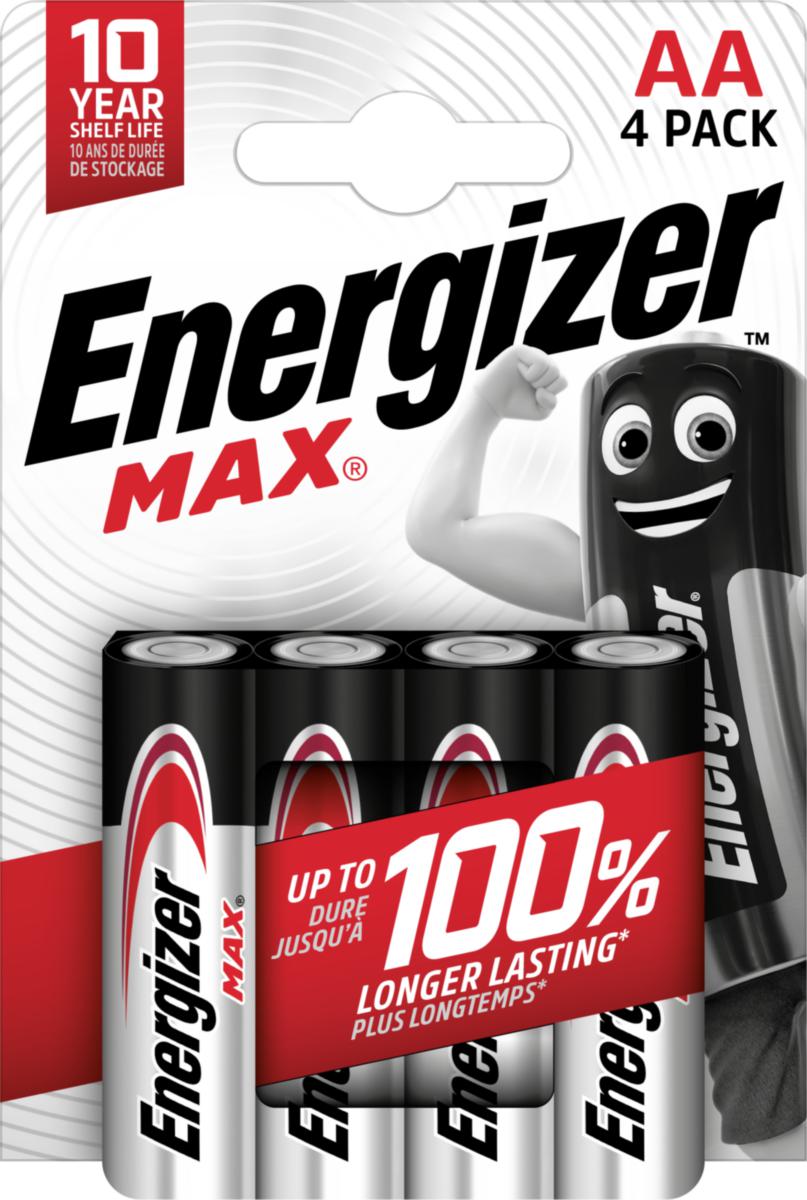 Batteri Energizer MAX AA/LR6 4pak - BATTERI Max Alk AA CHP4 Max AA/E91 BP4