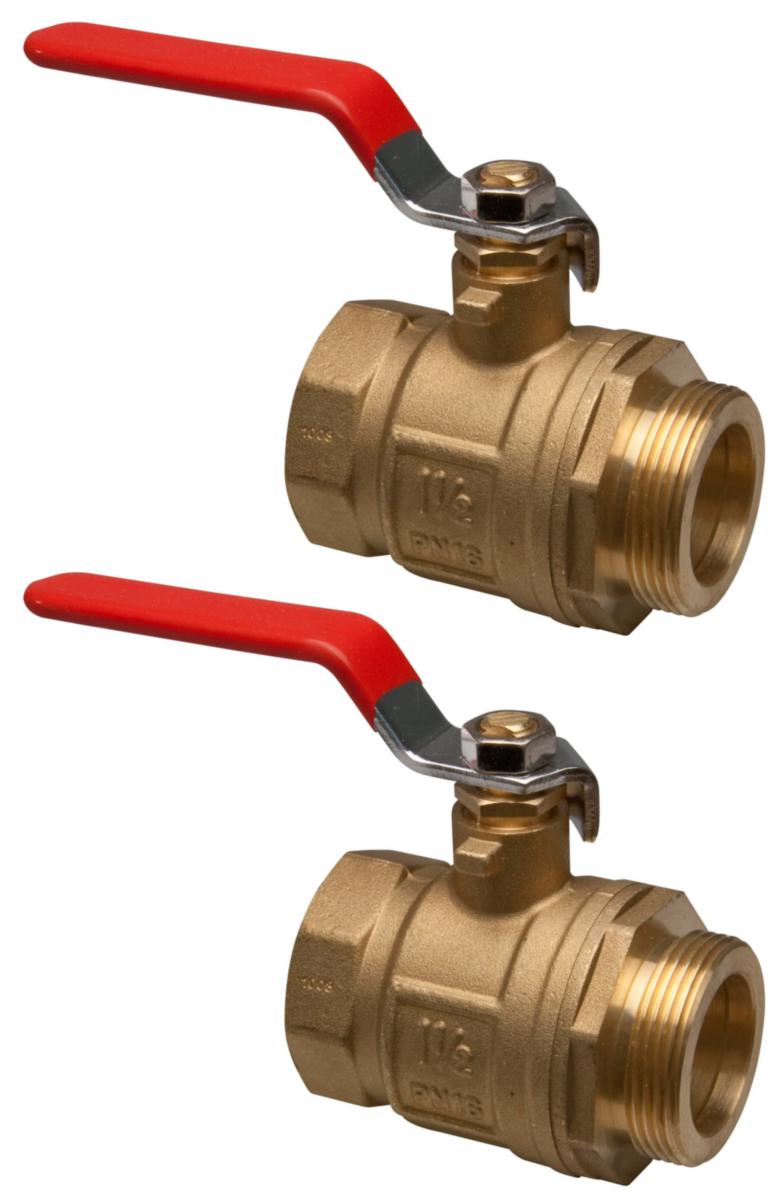 Fordeler kuleventil Magna, Uponor - 1 1/2" Ind.fordeler ventilsett par. Uponor