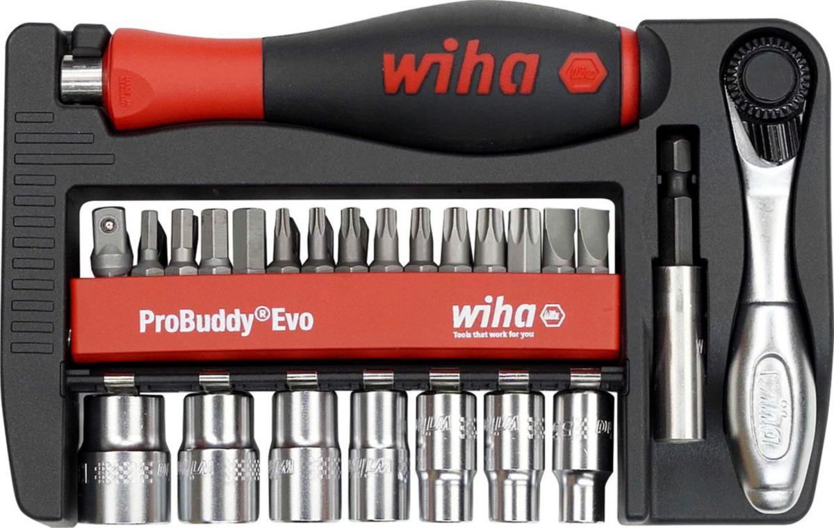 Bits-og muttertrekkersett Wiha 1/4" ProBuddy Evo - Bits-og muttertrekkersett 1/4" Wiha ProBuddy Evo
