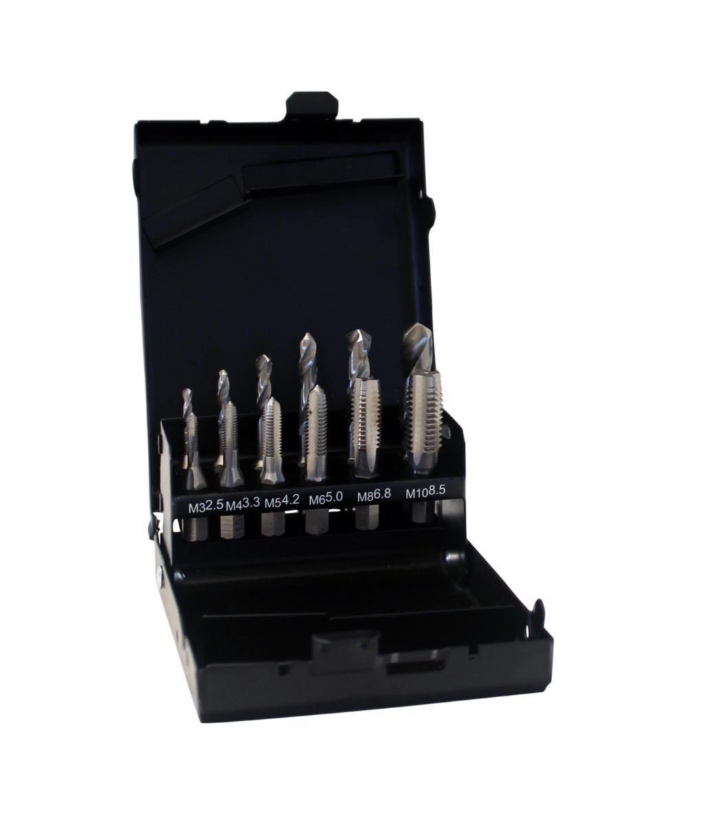 Gjengetapp-/borsett med bitsfeste M3-M10 1/4" Ironside - Gjenge/borsett M3-M10 HSS 1/4" Ironside 12 deler HC-054
