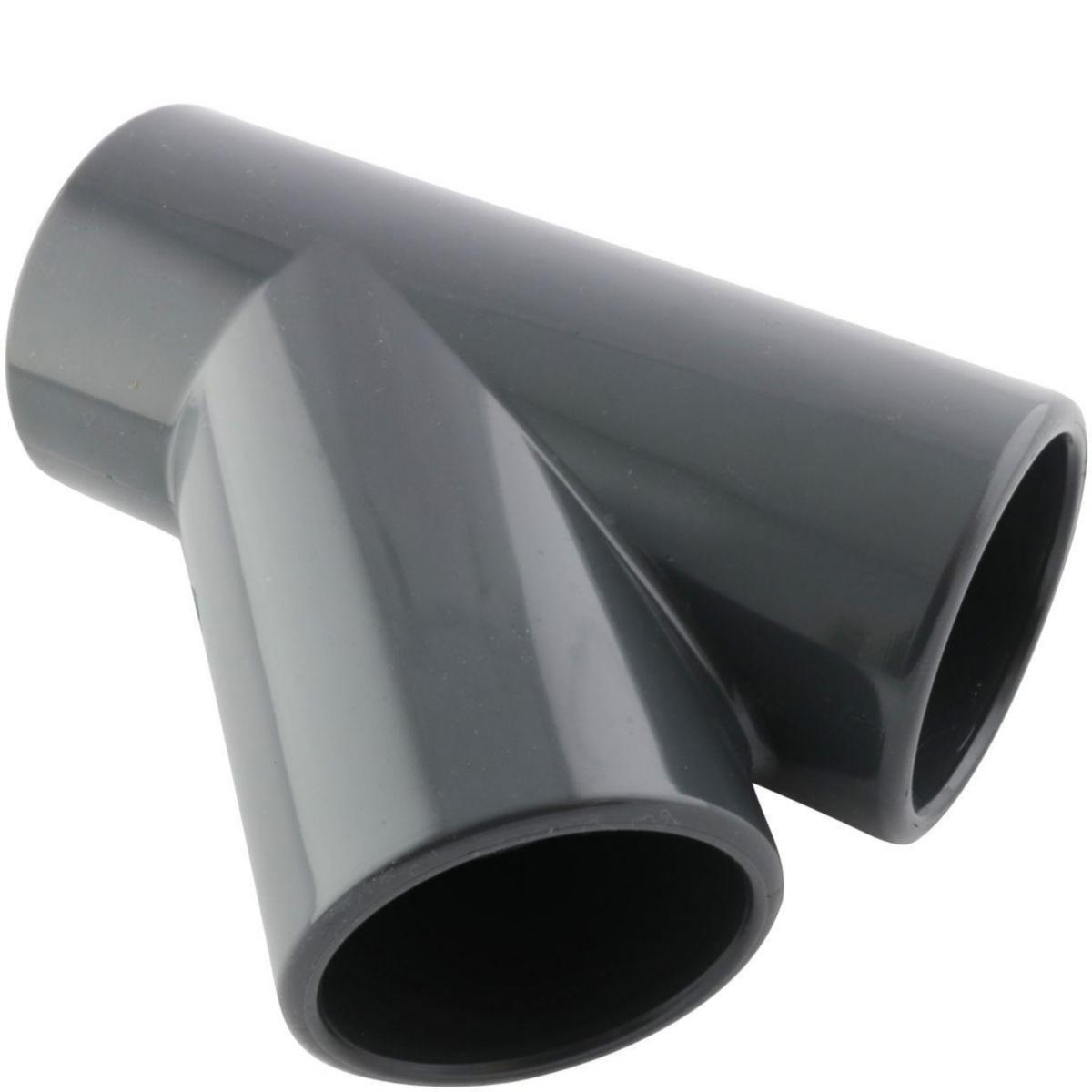 90 mm pvc t-rør 45 yiv innv. liming - t-rør 45º innvendig...