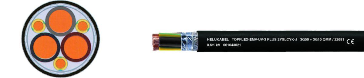 Motorkabel 2YSLCYK-J Primatec - 2YSLCYK-J 3X95+3X16 Sort UV-bestandig EMC kabel