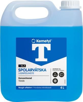 Vindusspylervæske T-blå Kemetyl 4L konsentrat