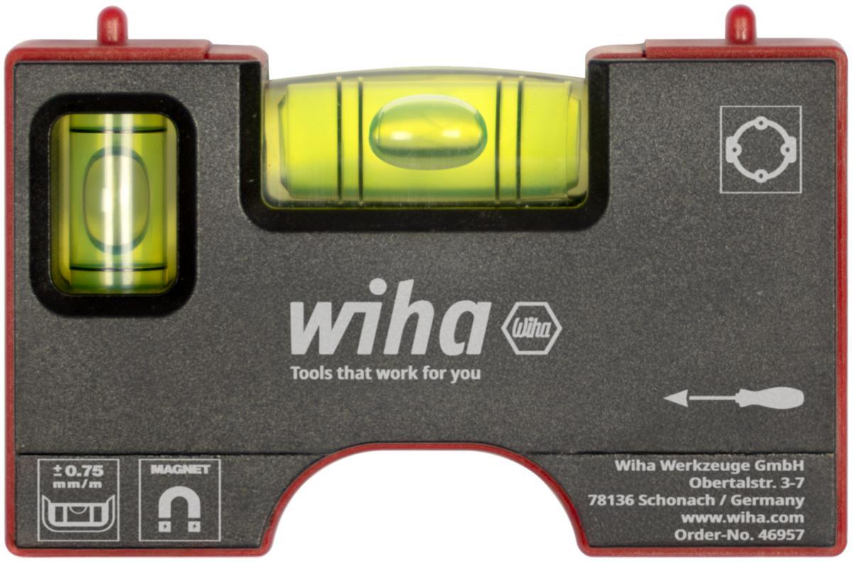 Lommevater Wiha magnetisk Mini-vaterpass - Lommevater magnetisk Wiha Mini-vaterpass 8 cm
