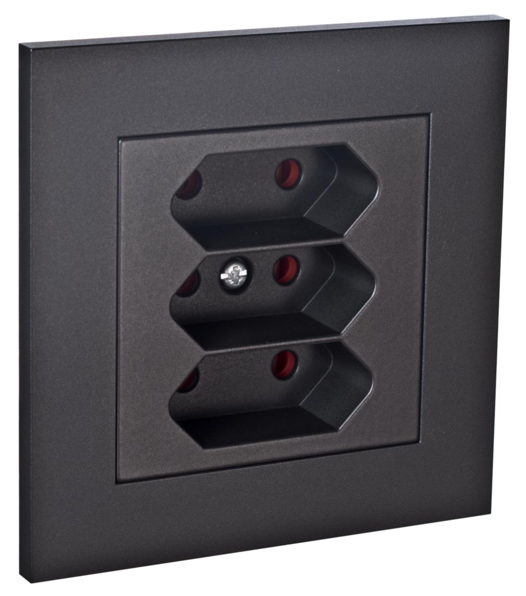 Stikkontakt Elko Euro 3-veis Plus - 3783 Plus euro stikk 3-veis SO