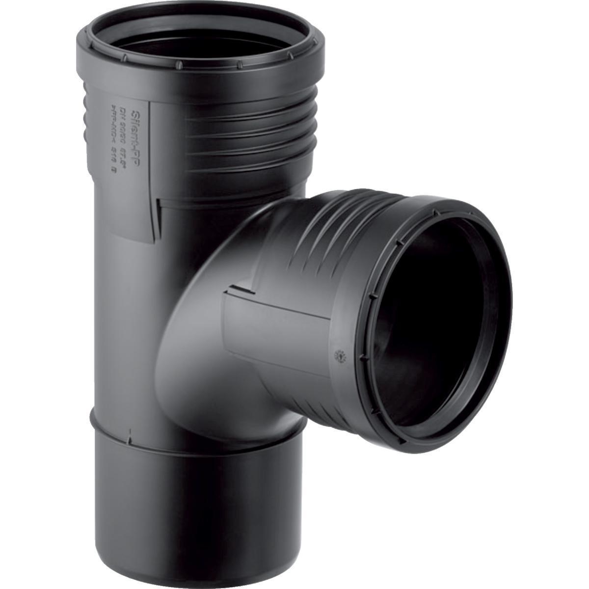 Grenrør 87,5° svingt PP, Silent - 110/110 mm x 87.5 Silent PP svingt grenrør
