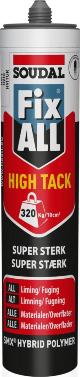 Lim/fug Soudal Fix ALL High Tack - Lim/fug Fix ALL High Tack Soudal 290ml hvit
