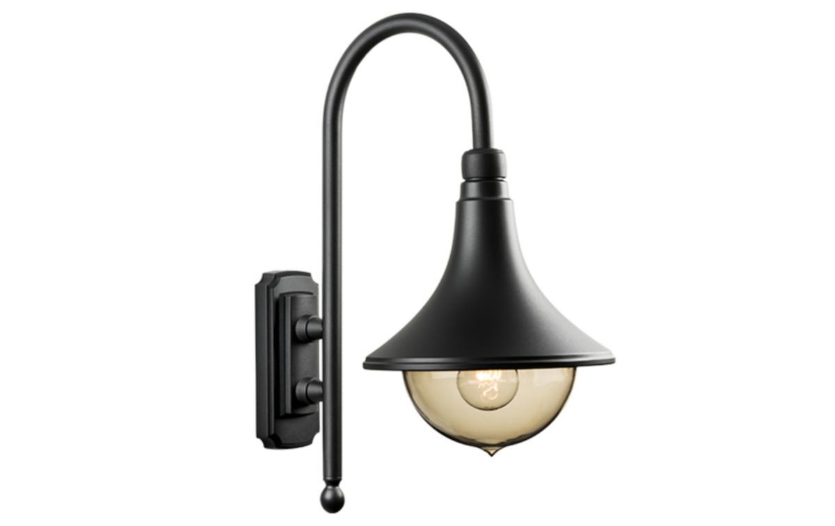 Veggarmatur Sg® Cornet - Vegglampe Cornet E27 sort