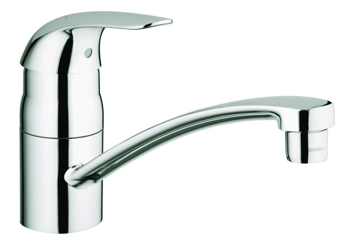 Kjøkkenbatteri Euroeco svingbar tut radius 140° krom, Grohe - Grohe Euroeco kjøkkenbatteri svingbar tut radius 140° krom