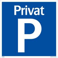 Skilt Systemtext "Privat parkering"