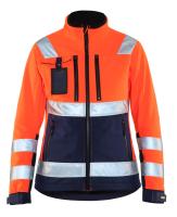Softshelljakke dame Blåkläder 4902 HiVis kl.2